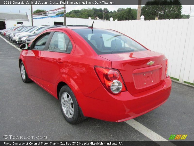 Crystal Red Tintcoat / Jet Black/Dark Titanium 2012 Chevrolet Sonic LS Sedan