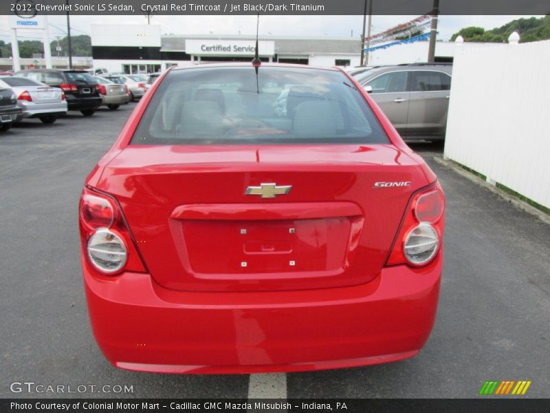 Crystal Red Tintcoat / Jet Black/Dark Titanium 2012 Chevrolet Sonic LS Sedan