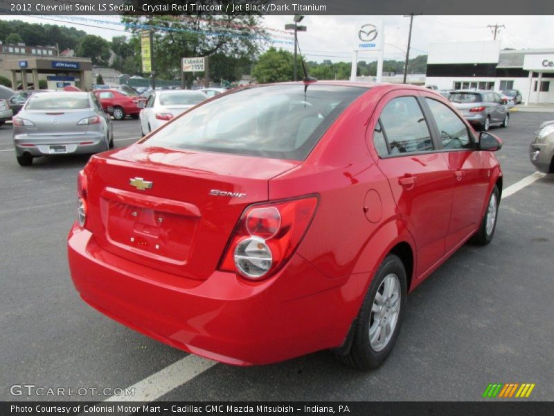 Crystal Red Tintcoat / Jet Black/Dark Titanium 2012 Chevrolet Sonic LS Sedan