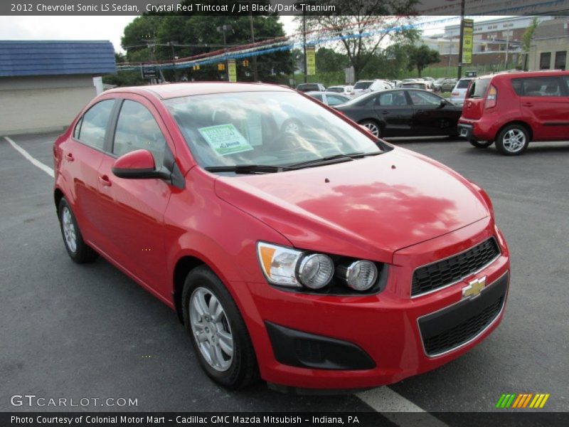 Crystal Red Tintcoat / Jet Black/Dark Titanium 2012 Chevrolet Sonic LS Sedan