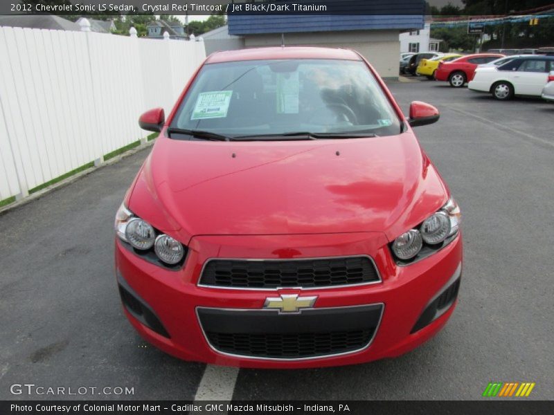 Crystal Red Tintcoat / Jet Black/Dark Titanium 2012 Chevrolet Sonic LS Sedan