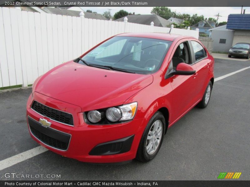 Crystal Red Tintcoat / Jet Black/Dark Titanium 2012 Chevrolet Sonic LS Sedan