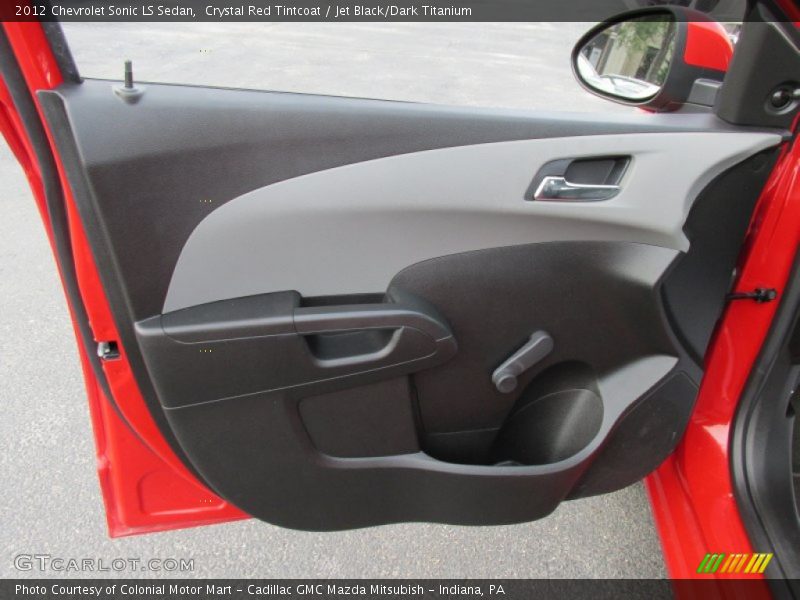 Crystal Red Tintcoat / Jet Black/Dark Titanium 2012 Chevrolet Sonic LS Sedan