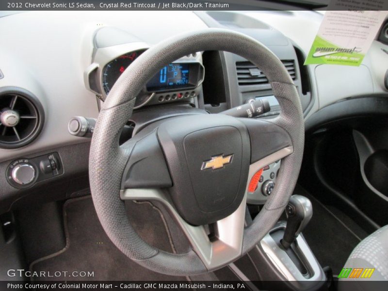 Crystal Red Tintcoat / Jet Black/Dark Titanium 2012 Chevrolet Sonic LS Sedan