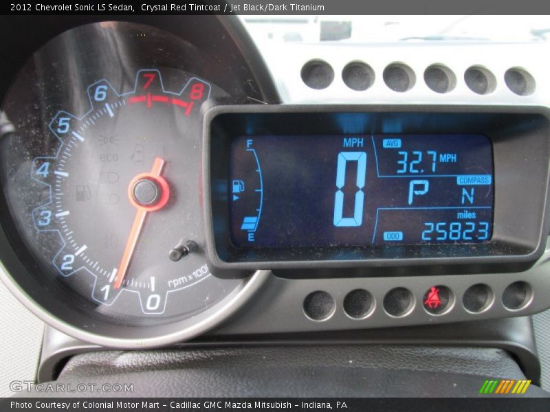 Crystal Red Tintcoat / Jet Black/Dark Titanium 2012 Chevrolet Sonic LS Sedan