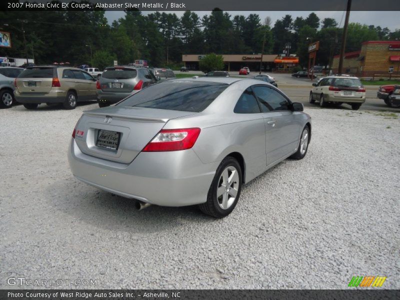 Alabaster Silver Metallic / Black 2007 Honda Civic EX Coupe