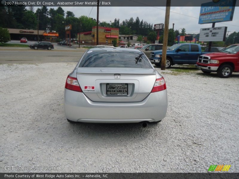 Alabaster Silver Metallic / Black 2007 Honda Civic EX Coupe