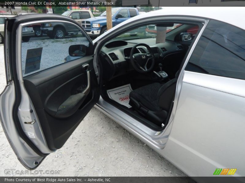 Alabaster Silver Metallic / Black 2007 Honda Civic EX Coupe