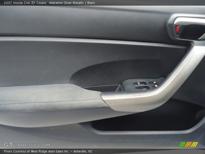 Alabaster Silver Metallic / Black 2007 Honda Civic EX Coupe