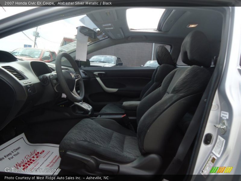 Alabaster Silver Metallic / Black 2007 Honda Civic EX Coupe