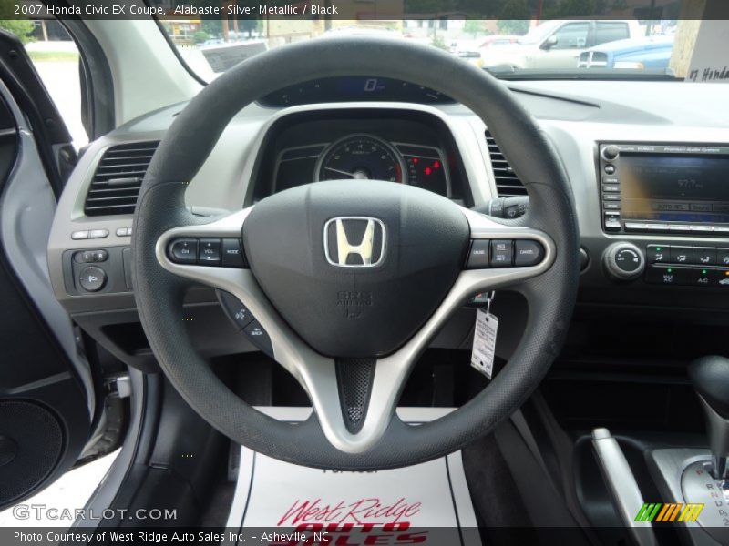 Alabaster Silver Metallic / Black 2007 Honda Civic EX Coupe