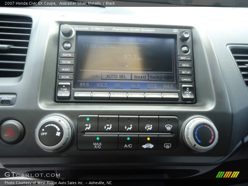 Alabaster Silver Metallic / Black 2007 Honda Civic EX Coupe