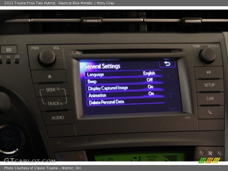 Nautical Blue Metallic / Misty Gray 2013 Toyota Prius Two Hybrid