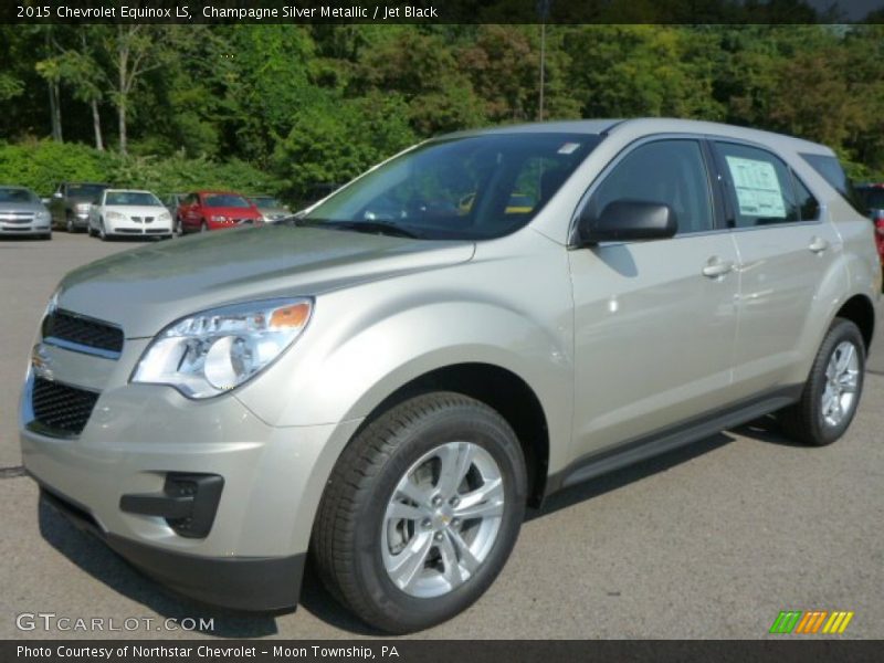 Champagne Silver Metallic / Jet Black 2015 Chevrolet Equinox LS
