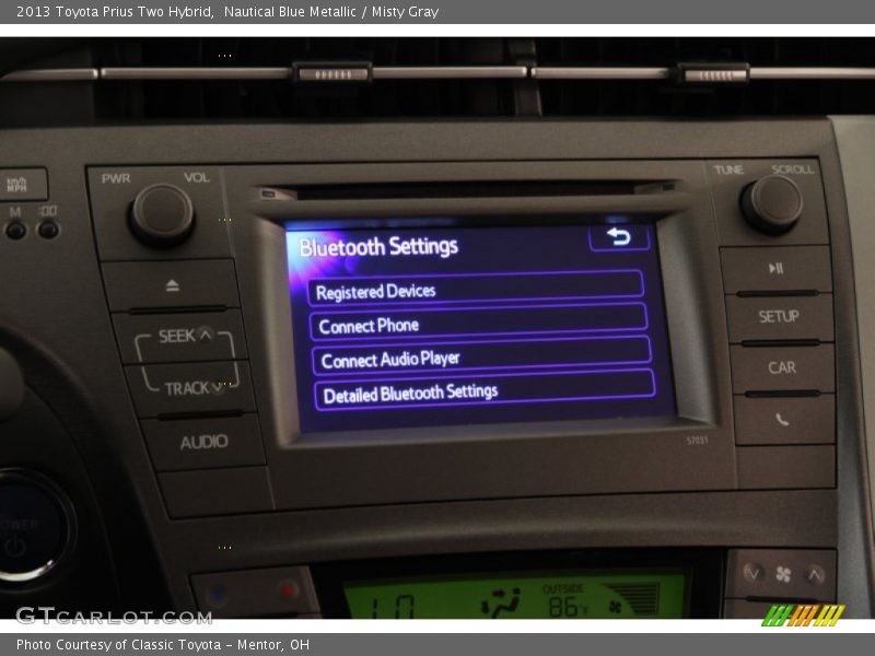 Nautical Blue Metallic / Misty Gray 2013 Toyota Prius Two Hybrid
