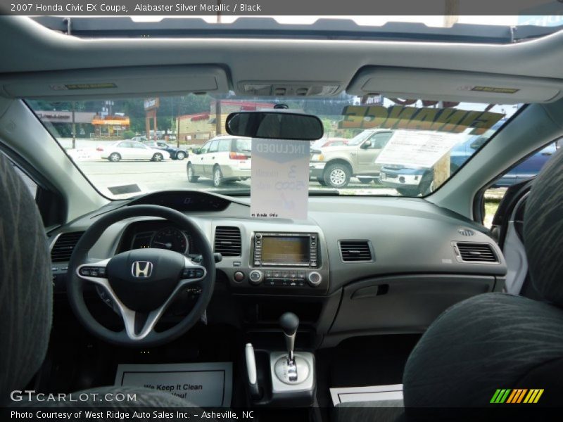 Alabaster Silver Metallic / Black 2007 Honda Civic EX Coupe