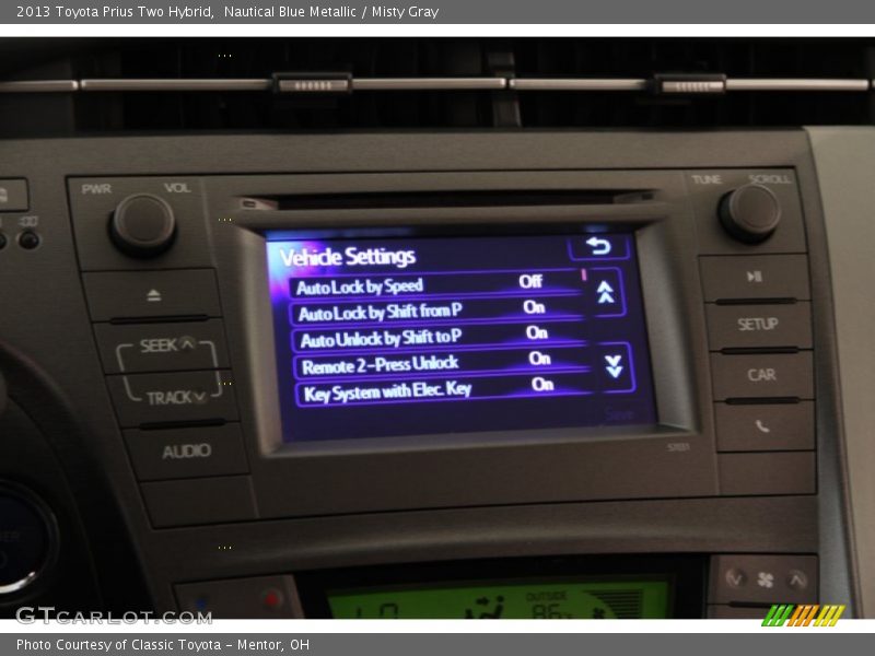 Nautical Blue Metallic / Misty Gray 2013 Toyota Prius Two Hybrid