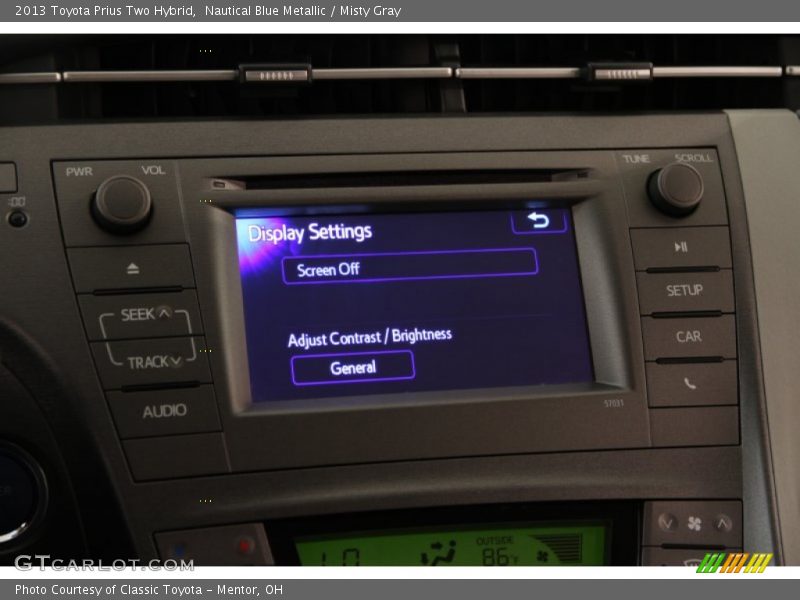 Nautical Blue Metallic / Misty Gray 2013 Toyota Prius Two Hybrid
