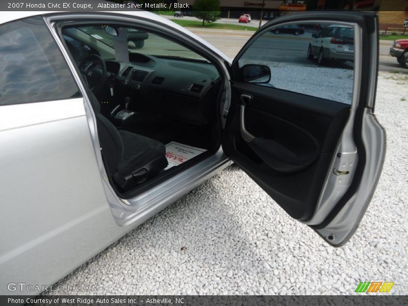 Alabaster Silver Metallic / Black 2007 Honda Civic EX Coupe