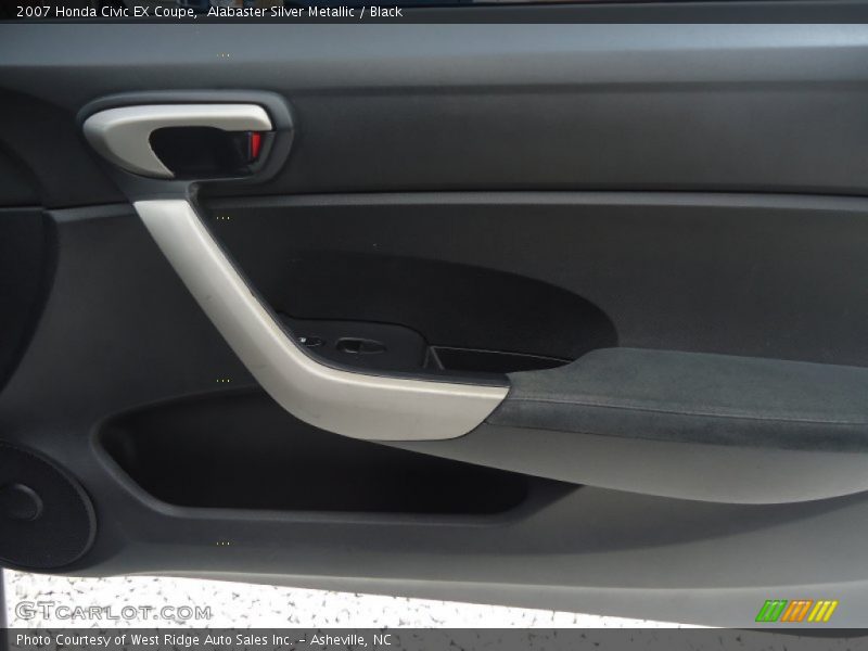 Alabaster Silver Metallic / Black 2007 Honda Civic EX Coupe