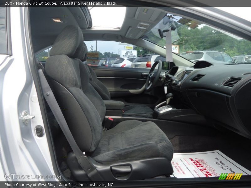 Alabaster Silver Metallic / Black 2007 Honda Civic EX Coupe
