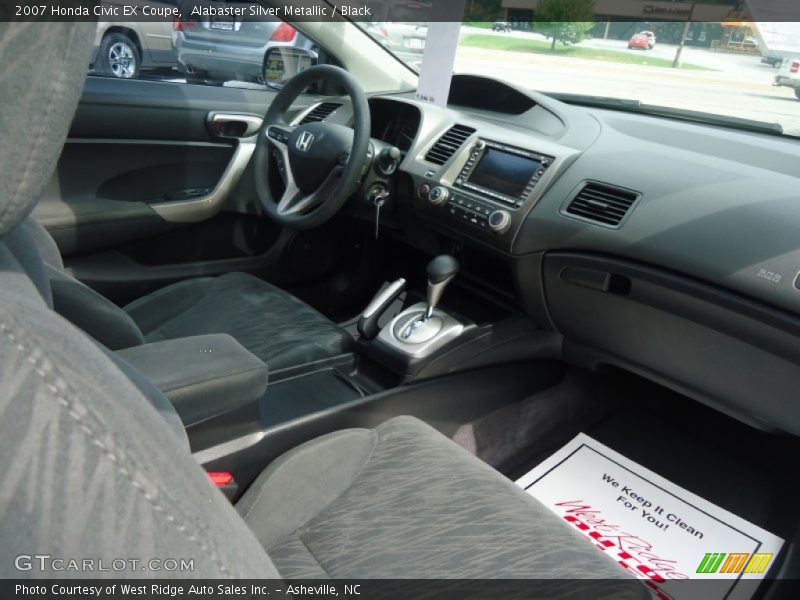Alabaster Silver Metallic / Black 2007 Honda Civic EX Coupe