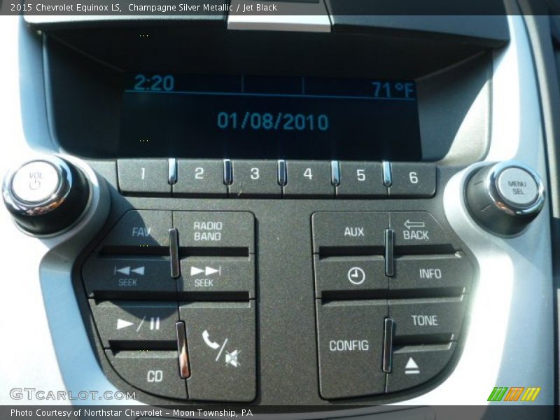 Champagne Silver Metallic / Jet Black 2015 Chevrolet Equinox LS