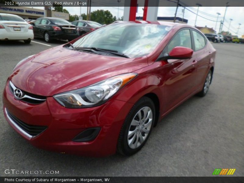 Red Allure / Beige 2012 Hyundai Elantra GLS