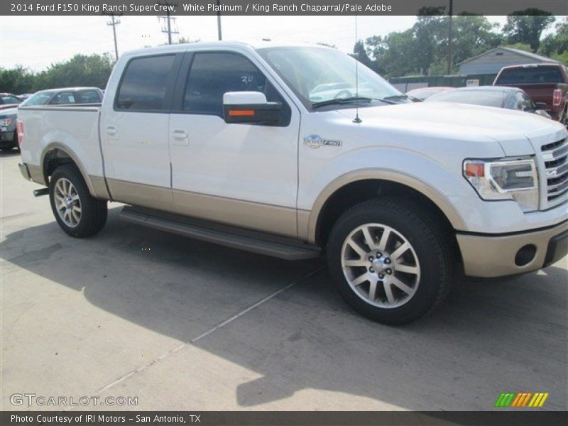 White Platinum / King Ranch Chaparral/Pale Adobe 2014 Ford F150 King Ranch SuperCrew