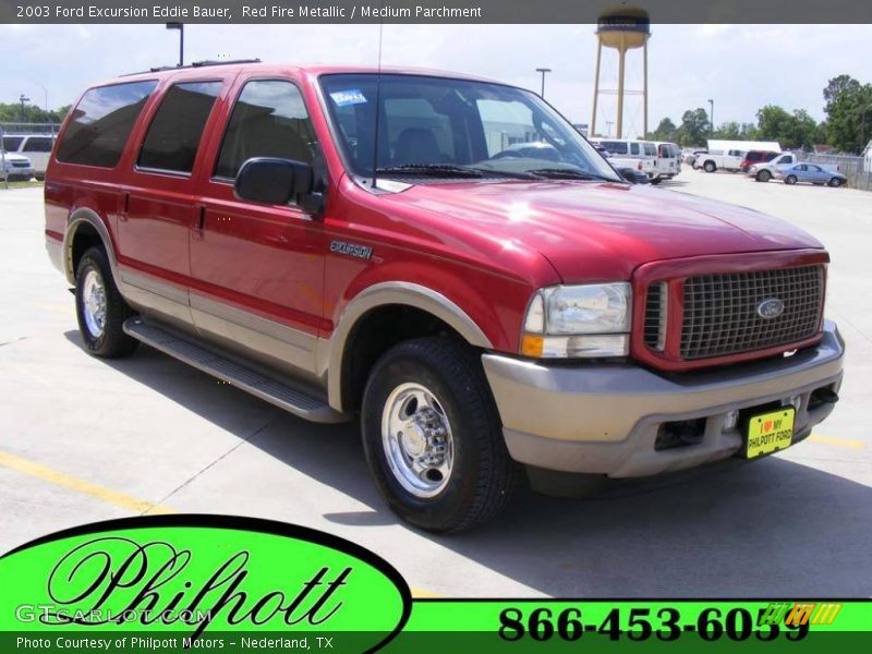 Red Fire Metallic / Medium Parchment 2003 Ford Excursion Eddie Bauer