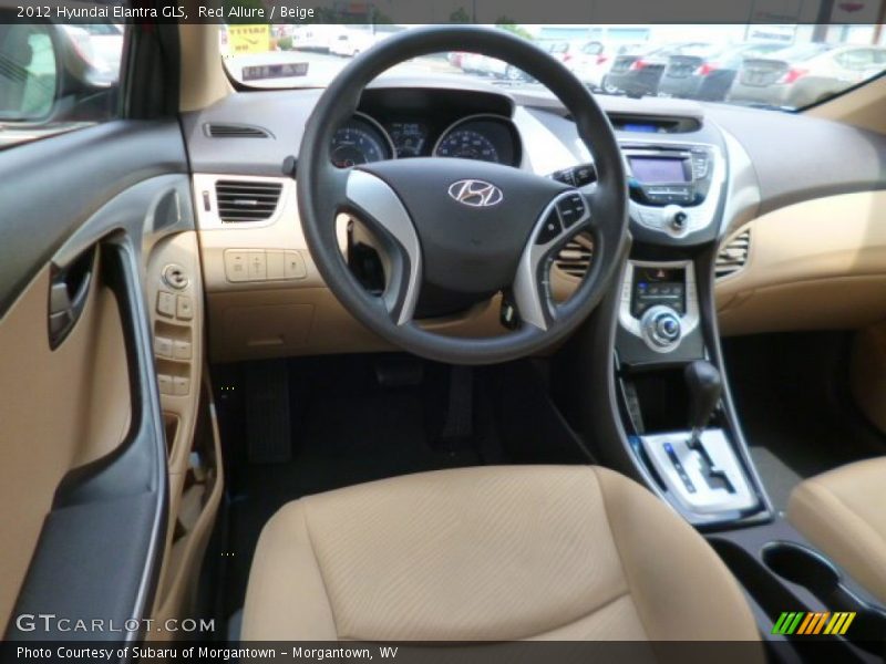 Red Allure / Beige 2012 Hyundai Elantra GLS