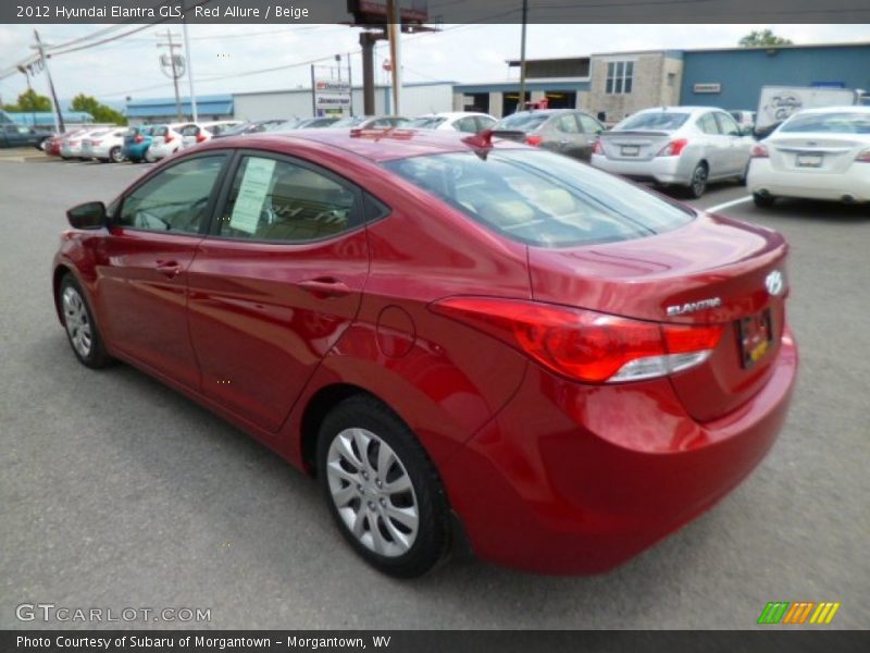 Red Allure / Beige 2012 Hyundai Elantra GLS
