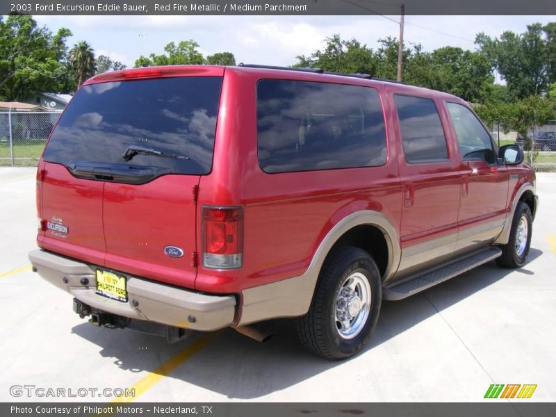 Red Fire Metallic / Medium Parchment 2003 Ford Excursion Eddie Bauer