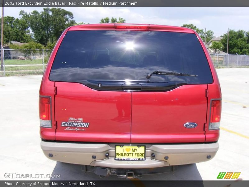 Red Fire Metallic / Medium Parchment 2003 Ford Excursion Eddie Bauer