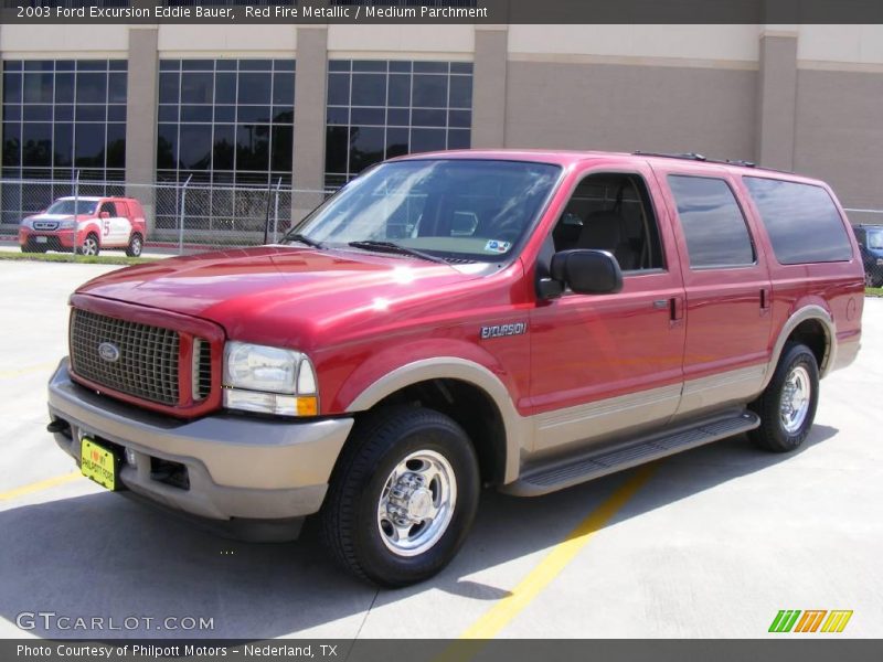 Red Fire Metallic / Medium Parchment 2003 Ford Excursion Eddie Bauer