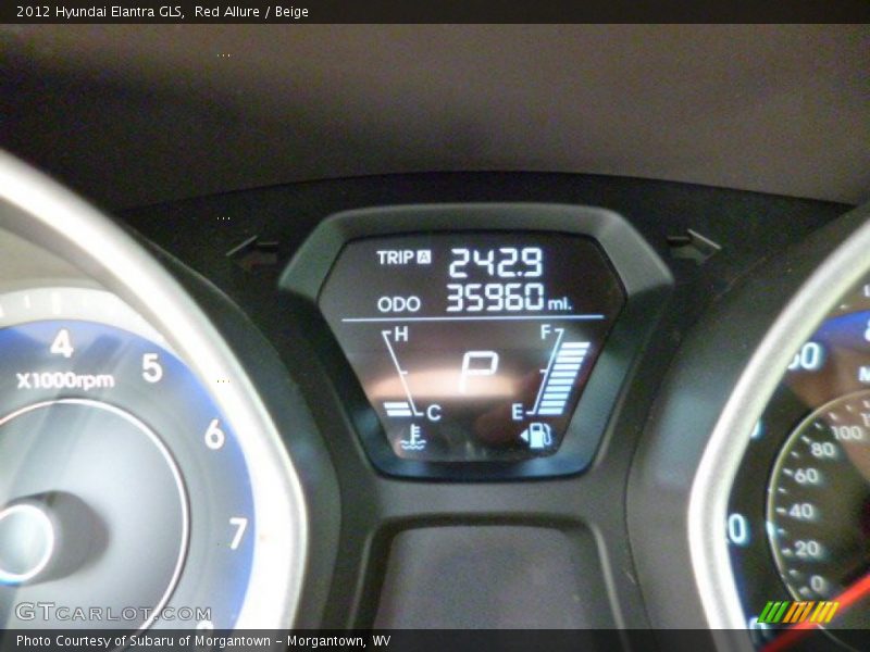 Red Allure / Beige 2012 Hyundai Elantra GLS