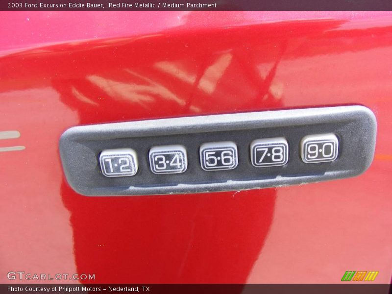 Red Fire Metallic / Medium Parchment 2003 Ford Excursion Eddie Bauer