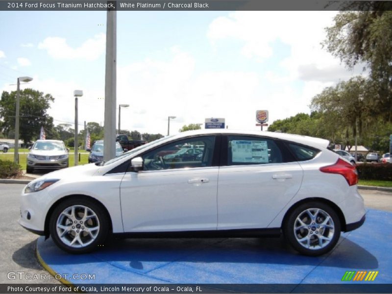 White Platinum / Charcoal Black 2014 Ford Focus Titanium Hatchback
