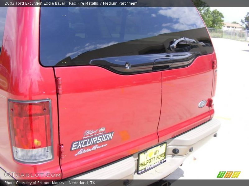 Red Fire Metallic / Medium Parchment 2003 Ford Excursion Eddie Bauer