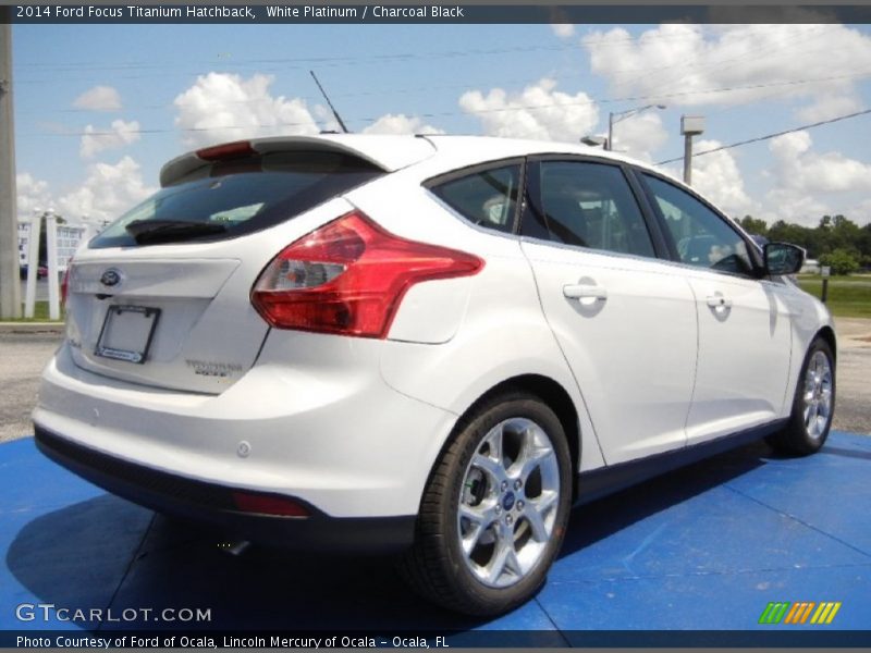 White Platinum / Charcoal Black 2014 Ford Focus Titanium Hatchback
