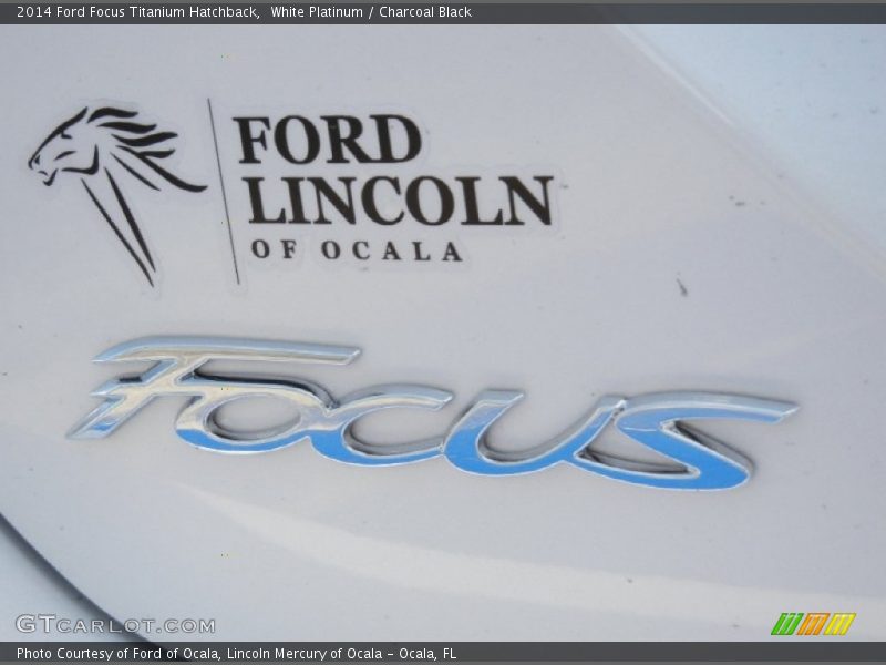 White Platinum / Charcoal Black 2014 Ford Focus Titanium Hatchback