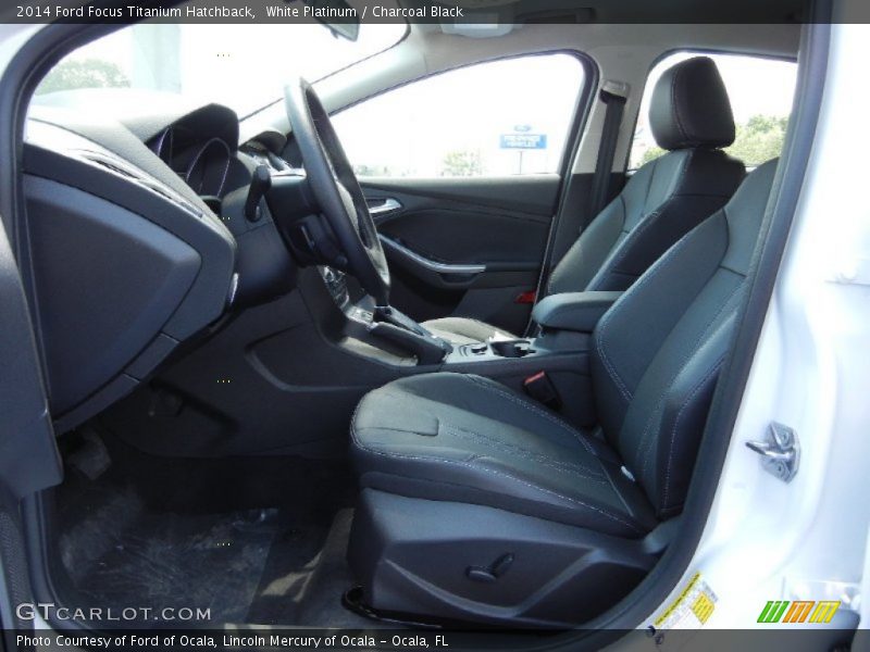 White Platinum / Charcoal Black 2014 Ford Focus Titanium Hatchback