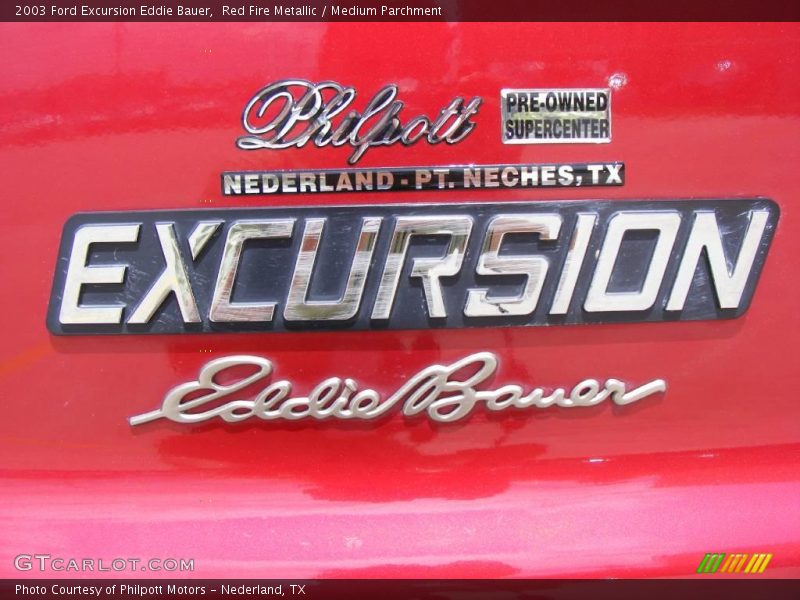 Red Fire Metallic / Medium Parchment 2003 Ford Excursion Eddie Bauer