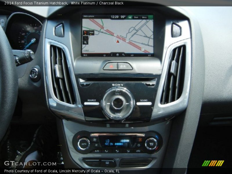 White Platinum / Charcoal Black 2014 Ford Focus Titanium Hatchback