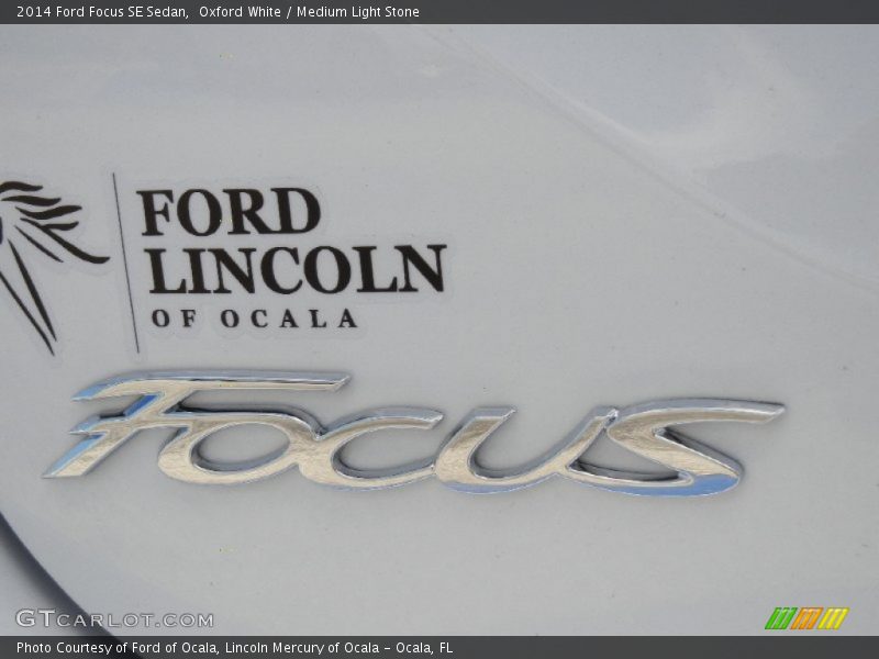 Oxford White / Medium Light Stone 2014 Ford Focus SE Sedan