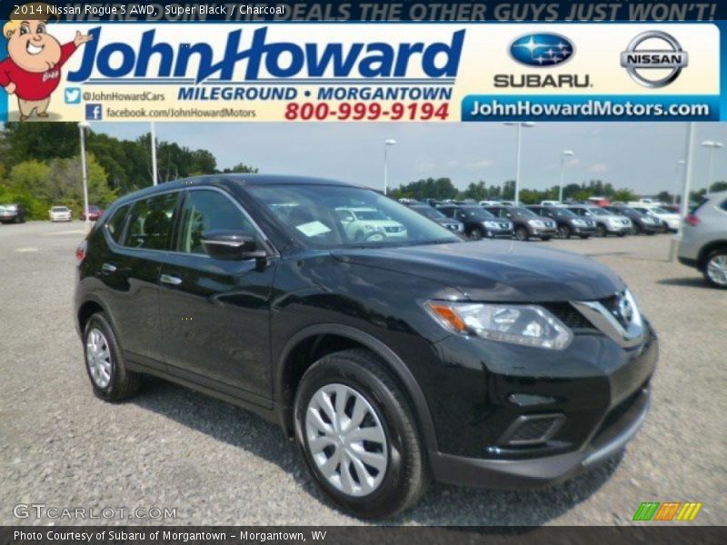 Super Black / Charcoal 2014 Nissan Rogue S AWD