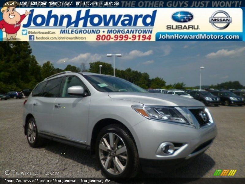 Brilliant Silver / Charcoal 2014 Nissan Pathfinder Platinum AWD