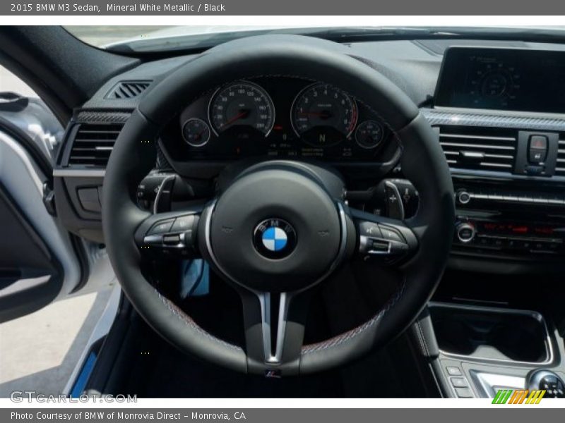 Mineral White Metallic / Black 2015 BMW M3 Sedan