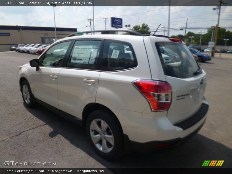 Satin White Pearl / Gray 2015 Subaru Forester 2.5i