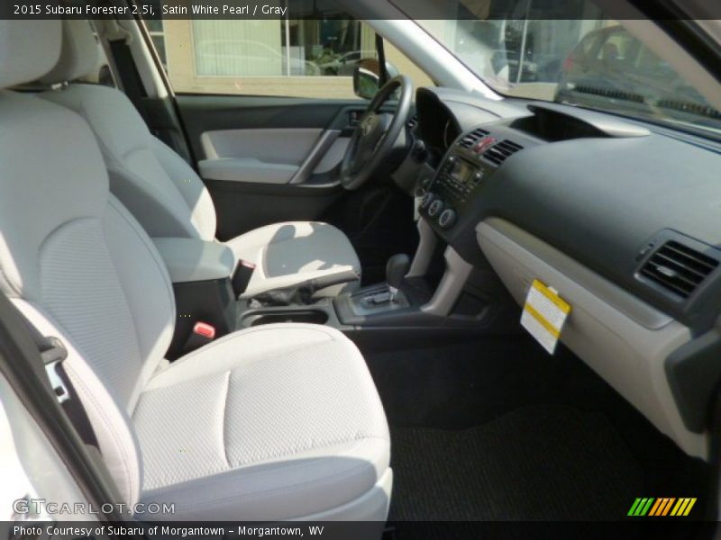 Satin White Pearl / Gray 2015 Subaru Forester 2.5i